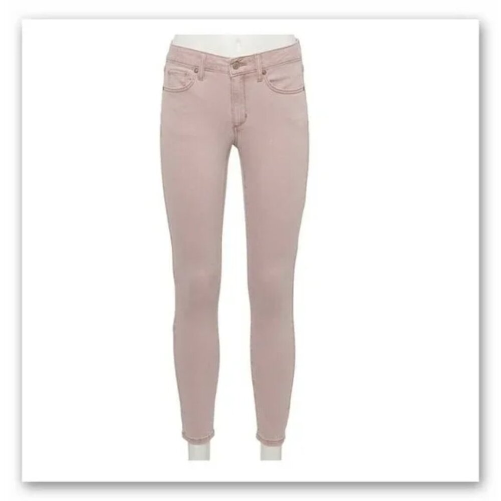 Sonoma Curvy skinny High Rise Stretch jeans purple /.pink size 6